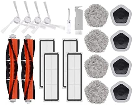 20 חתיכות מברשת צד ראשי מסנן אוויר חלקיקי פילטר סמיזת גופם ומחזיק MOP, תואמים ל- Xiaomi Dreame