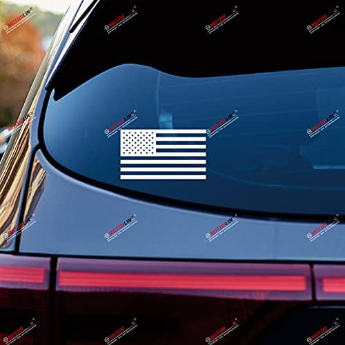 2x לבן 4 '' דגל אמריקאי ארהב מדבקה מדבקה למות חתוך ללא מכונית רקע ויני