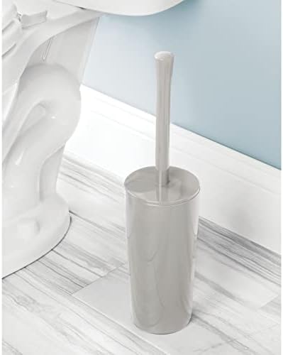מודרני קומפקטי בודד פלסטיק אסלת מברשת מלבני פח אשפה יכול-קומבו עבור אמבטיה אחסון-יציב, עמוק ניקוי-סט של 2-אור