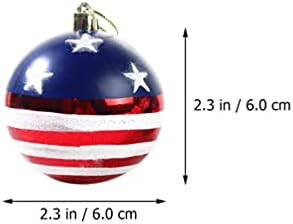 יארדווה 9 יחידות יום עצמאות כדורים תלויים כדורי דגל אמריקאים כדורי דפוס אמריקאים 4 ביולי עץ כדורים