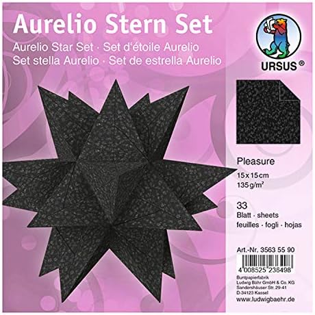 Ursus aurelio Stern Guepting נייר מתקפל 33 גיליונות נייר יצירתי 15 x 15 סמ 135 גרם/מר מודפסים