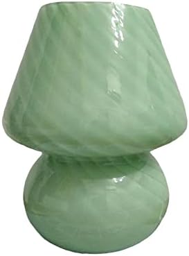 מנורת פטריות אפירילובלי לילה עיצוב קליל ליד מיטת הזכוכית, שולחן זכוכית שקוף מנורות פטריות סגנון