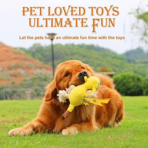 Baalsyeatkl חריקת לעיסה קטיפה צעצועים ממולאים צעצועים, צעצוע צליל נייר קפלים עמיד לכלבים בינוניים וגדולים