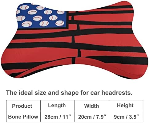 דגל אמריקה מכונית בייסבול מכונית כרית צוואר 2 יח '