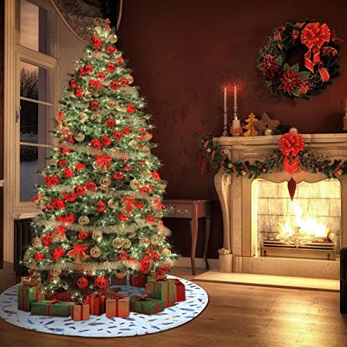 עץ חג המולד חצאית עץ 36 אינץ 'חצאית עץ קטיפה קטיפה חג המולד עץ עץ קישוט לחג מפלגת חג קישוטים לעץ חג המולד עם חצאית