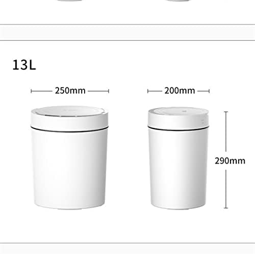 חכם חיישן אשפה סל מטבח אמבטיה אסלת אשפה יכול אוטומטי אינדוקציה עמיד למים סל עם מכסה / ירוק / 13 ליטר