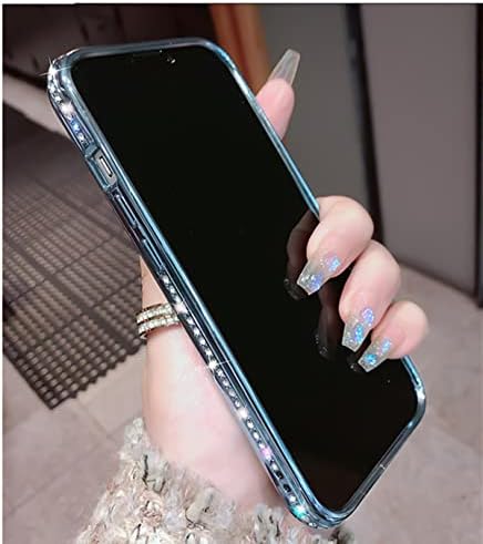 מארז נוצץ נצנצים של AUCAN לאייפון 13, כיסוי TPU חמוד של יהלום עם יהלום עם מארז טלפון להגנת מצלמה לנשים
