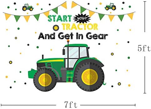 Mehofoto Tractor Mayday Party Pollys Props Ops Boy Happy 1 יום הולדת התחלה טרקטור ומכניסים אותו לצילומי הילוכים