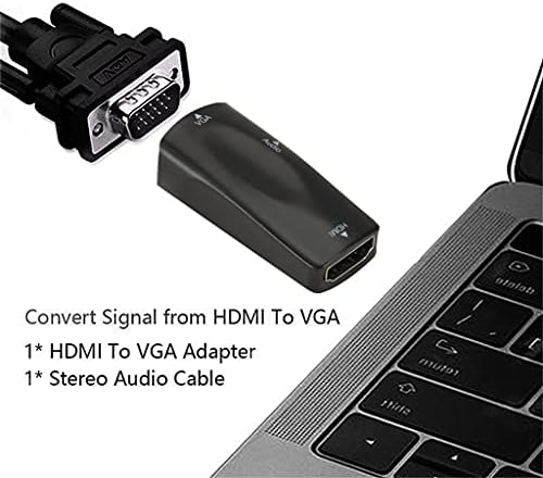 Ylhxypp mini hdmi נקבה ל VGA מתאם 1080p FHD Video Video HD2VGA ממיר למחשב נייד HDTV מקרן מחשב