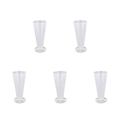 OTHMRO 5 יחידות גביע מדידה 100 מל PP פלסטיק מדובר בכוס שידור שקופה לנוזלי מטבח מעבדה