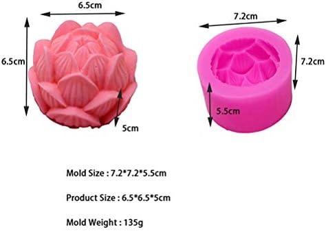 3 יחידות ארומתרפיה נר סיליקון עובש 3D 3D צורת פרח סבון סיליקון עובש סיליקון DIY סבון בעבודת יד עובש