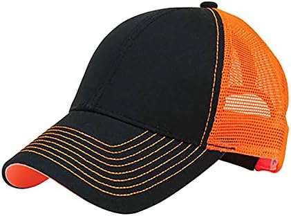 כיסוי ראש עליון כובע משאית אריג כותנה כבד עם רשת ניאון