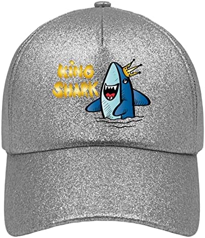 כובע בייסבול כובע אבא של כריש כובע לילדה מגניב כובע מתכוונן קצף נצנצים למתנות