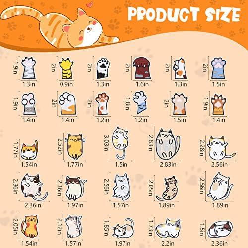 Xunyee 27 מחשבים חמודים חתול חמוד טלאי כפה רקומים ברזל על אפליקציות כפה תפירה בד על טלאים לשמלות בגדים