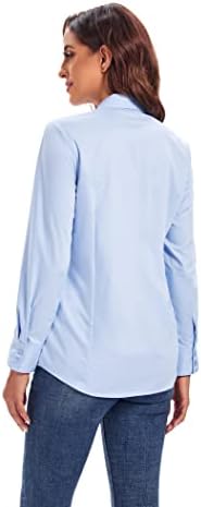 חולצת Warhorsees Worhorsee חולצת שרוול ארוך חולצות שעבוד, V צוואר טיפול קל נמתח חולצות מזדמנים לנשים