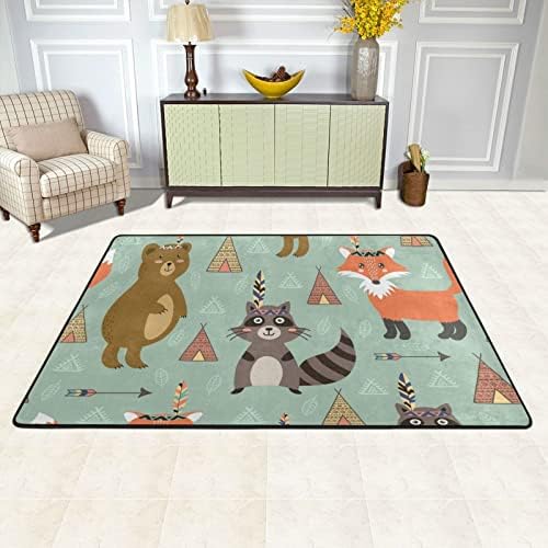 שטיח שטיח גדול של שבטי חמוד חמוד חמוד משתלת שטיח פליימאט לילדים משחק חדר שינה חדר סלון 3 'x 2', שטיח