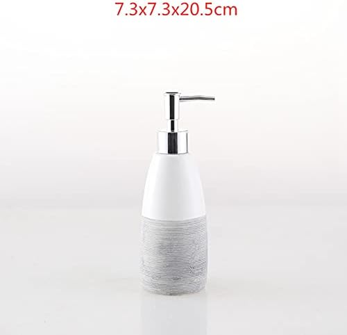 מתקן סבון קרמיקה של Huijie עם משאבה למטבח אמבטיה - 350 מל קליל יוקרה בסגנון יוקרה לבקבוק קרם שמפו, אביזרי קישוט