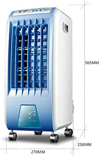 ZM מאוורר מזגן מרחוק מקורר יחיד, קירור אוויר נייד עם מסיר לחות למאייד שקט ביתי - כחול