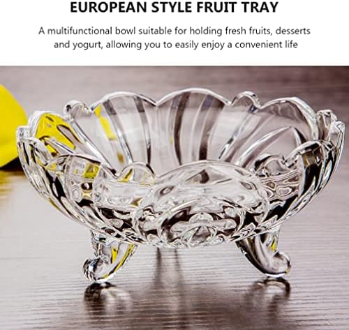 מרק קערות שולחן קריסטל זכוכית פירות צלחות: קערה לקינוח צלחת עוגת צלחת זכוכית ממתקי חטיף קערת אמנות