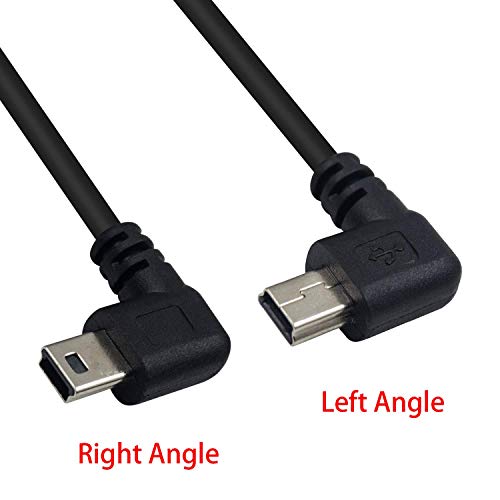 Poyiccot Mini USB כבל חריפה, 90 מעלות שמאלה וימין זווית מיני מיני USB לוח הרכבה סוג USB 2.0