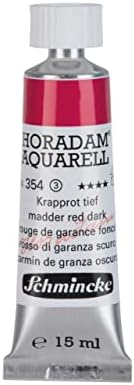 Schmincke - Horadam® Aquarell - צבעי המים הטובים ביותר של אמנים, אדום קבוע - 15 מל