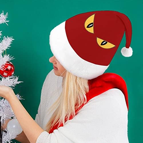 פראי ספוקי מפלצת עיני קטיפה חג המולד כובע שובב ונחמד סנטה כובעי עם קטיפה ברים ונוחות אוניית
