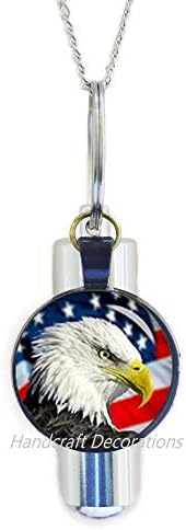 CraftCorations American American Eagle Eagle Urn שרשרת Urn unn ， דגל אמריקאי urn ， Charmation Cermation Urn