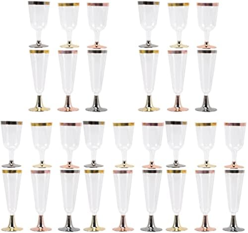גאדפיפארטי ברור משקפיים 5 יחידות פלסטיק מסיבת גביעי דקורטיבי קוקטייל גביע ברור יין גביע יין משקאות