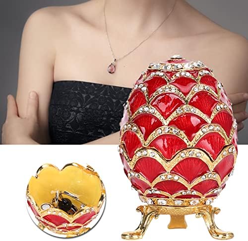 סגנון ביצה אמייל בסגנון אמייל דקורטיבי תכשיטים תכשיטים תכשיטים, קופסת תכשיטים של ביצים אמייל, מתנה