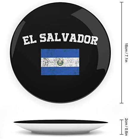 דגל אל סלבדור צלחות דקורטיביות צלחות קרמיקה