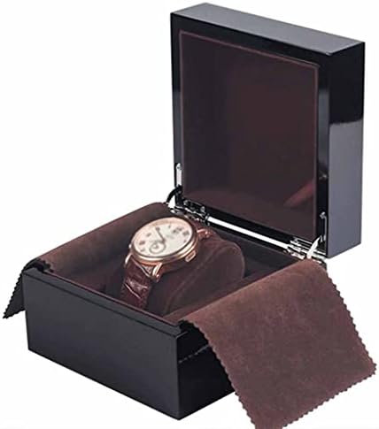 SCDHZP שעון עץ קופסת תכשיטים תכשיטים תצוגת חלון ראווה עם קופסת מתנה של מכסה מארז אחסון שעון חתיכה