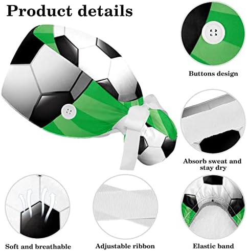 מתכוונן כדורגל כדורגל ירוק ספורט נפוח כובע עם כפתורים לשפשף כובע
