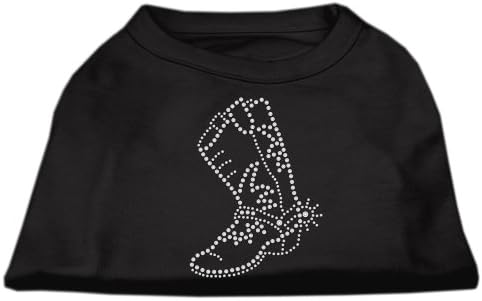 מוצרי חיות מחמד של מיראז 'חולצת מגף ריינסטון, גדולה, שחורה