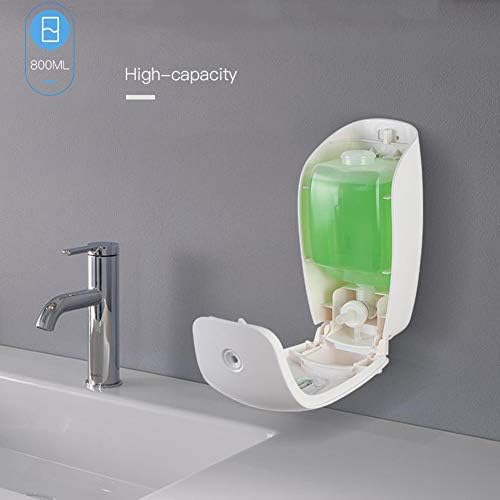 PZJ-800ML קיר רכוב על מתקן חומר ניקוי ידני, מתקן סבון ידני מיכל קרם ג'ל מקלחת ג'ל עם קיבולת למשרד למטבח