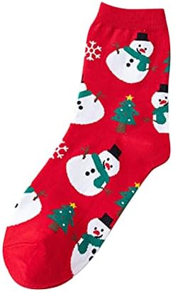 נשים סתיו וחורף גרבי חג המולד של סנטה קריקטורה גרבי כותנה גרבי דחיסה גרביים אתלטיות