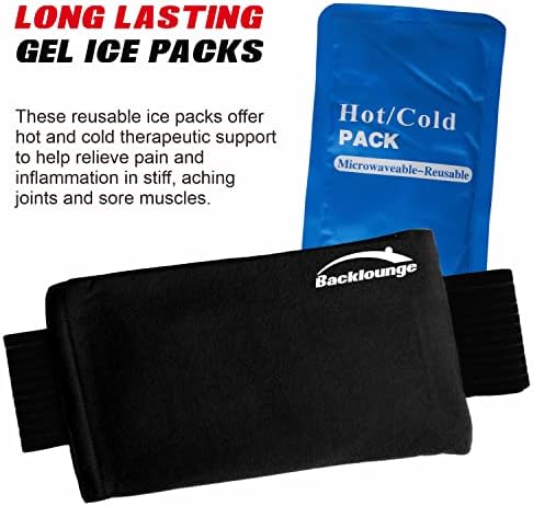 צבר שימוש חוזר לטיפול חם וקור ג'ל עטוף קרח עם טיפול חם או קר ממוקד, להקלה על כאבי גב, הקלה על כאבי ברכי