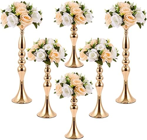 6 יח 'מעמד פרחי חתונה עמדת פרחים מתכת מרכזית עמדות לשולחן אגרטל שולחן אגרטל מתלה מתלה עמד