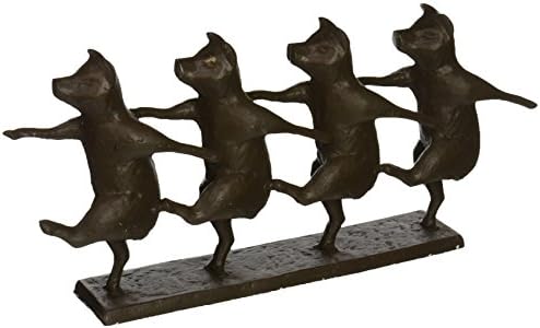 תכנן טוסקנו רוקד חזירים פסלת ברזל יצוק, ברונזה