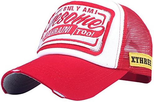 כובע משאיות גברים נשים נוער נוער רשת בייסבול סנאפבק כובע ריצה מתכוונן כובע שמש רקום לספורט