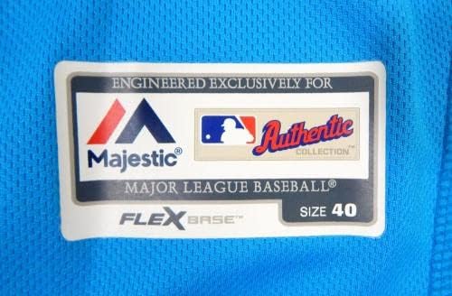 משחק מיאמי מרלינס ג'ף לינדגרן 2 הונפק כחול ג'רזי 40 DP22208 - משחק משומש גופיות MLB