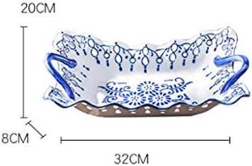 קרמיקה מצוירת ביד כחולה ולבן חדשה בסגנון סיני שולחן קפה שולחן קפה מגש פרי בית אישיות בית יצירתי מגש אחסון מפתח