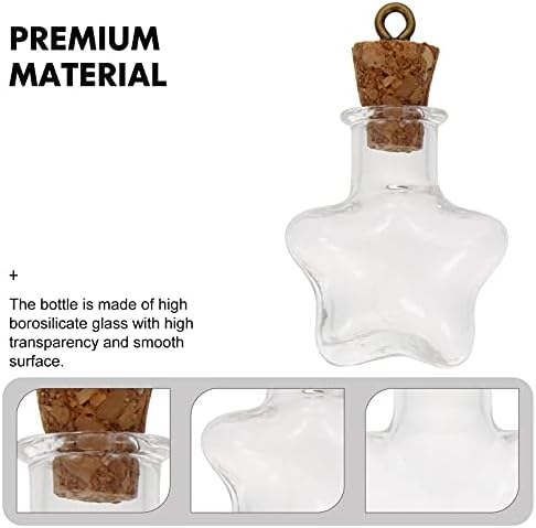 קאבילוק עיצוב בית עיצוב בית 20 יחידות מיני קורק זכוכית בקבוקי כוכב ברור צורה בצורת בקבוק בקבוק עם