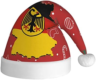 גרמניה מפת דגל מצחיק מבוגרים קטיפה סנטה כובע חג המולד כובע לנשים & מגבר; גברים חג המולד חג כובע