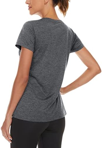 חולצות שרוול קצר של Tacvasen לנשים רצות חולצות קלות חולצות יבש מהירות