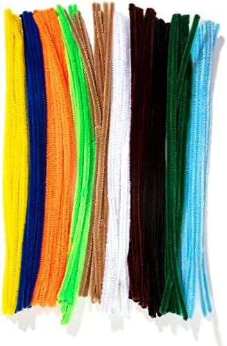 דודים DIY DIY מנקי צינורות צבעוני צבעוניים, 6 ממ x 12 אינץ ', 100 חבילה