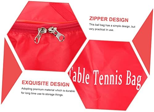 Inoomp שולחן נייד טניס טניס טוטו מארגן שקיות אחסון רוכסן כדורי כף יד טניס כדורי טניס נשאים לשימוש חוזר שולחן