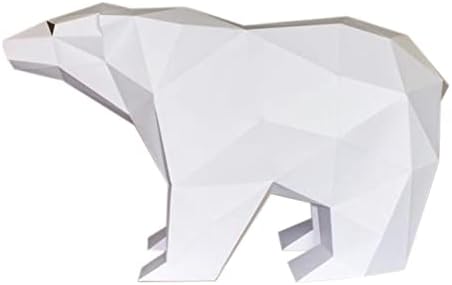 דוב קוטב תלת מימד נייר פסל נייר מודל נייר אוריגמי פאזל DIY גביע נייר בעבוד