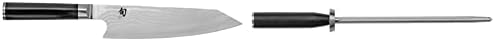 שון סכום סכין קירסוקה 8 , סכין סכין וסכום של מאסטר שף שילוב קלאסי של פלדה 9, מתקן בעדינות קצוות סכין