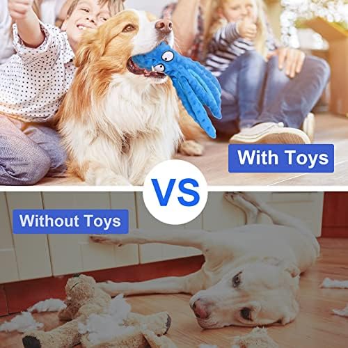 צעצועים לכלבים גדולים של Apasiri לכלבים גדולים, ללא מילוי נייר קמטים קטיפה צעצועי כלבים לבקיעת שיניים,