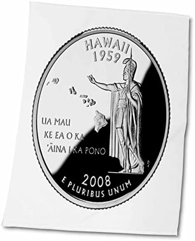 3drose Florene Edition מיוחד מטבעות ארהב - רבע אספנות הוואי - מגבות